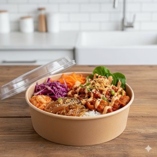 Spicy Pork Rice and Noodle Bowl