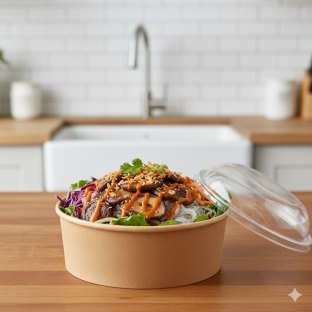 Vegan Shiitake Mushroom Rice and Noodle Bowl
