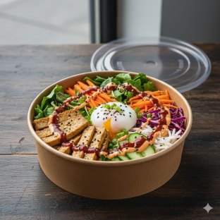 Vegan Bibimbap Bowl with Pan Fried Tofu