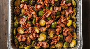 Roasted Brussels Sprouts with Bacon