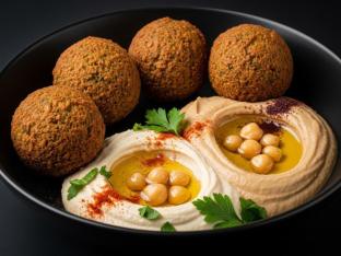 Falafels with Tahini and Hummus