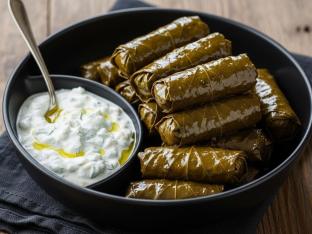 Dolmades with Tzatziki Sauce