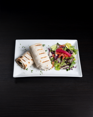 Halal Certified Lamb Shish Wrap and Pita Chips