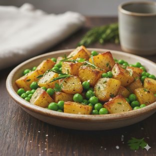 [NO GARLIC] Roasted Potato and Peas