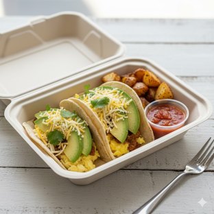 Avocado and Cheese Breakfast (Corn) Tacos Box