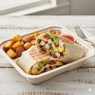Grilled Chicken Breakfast Burrito
