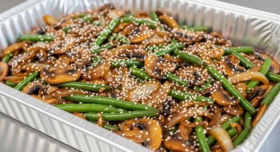 Soy-Glazed Mushroom and Green Bean Stir-Fry