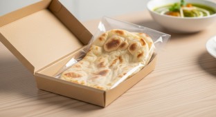 Individually Packaged: Naan for Curry Meals
