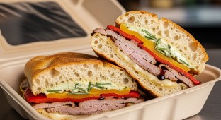 Pork and Roasted Pepper Panini