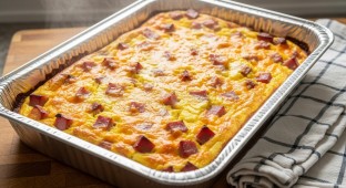 Baked Ham Egg and Cheddar Frittata