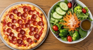 GF Small Pepperoni Pizza and Garden Salad