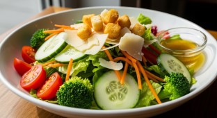Vegetarian Garden Salad with Itailian Vinaigrette.