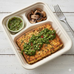 Organic Herb Crusted Tofu Steak