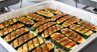 BBQ Sauce Zucchini Planks
