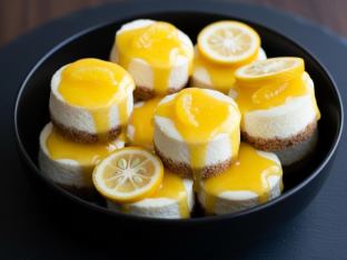 Yuzu Syrup Mini Cheesecake Bites
