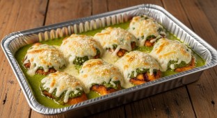 Creamy Pesto Chicken Parmesan