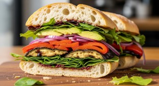 Vegan Roasted Vegetable Sandwich