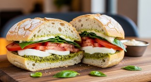 Pesto Caprese Sandwich