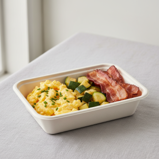 Light Carb Hot Breakfast Box (Halal Certified Turkey Bacon) Light Carb Hot Breakfast Box (Halal Certified Turkey Bacon)