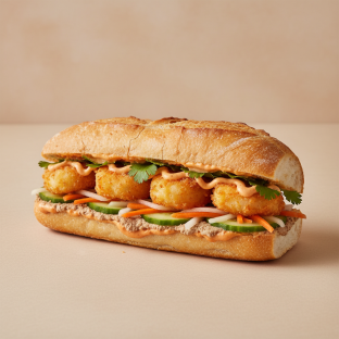 Gluten Free Shrimp Banh Mi Sandwich
