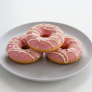 Peppermint Mochi Donuts