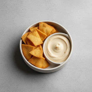 Side of Pita Chips and Vegan Tahini Side of Pita Chips and Vegan Tahini