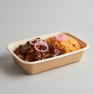 Chicken Mole with Spanish Rice and Pickled onions Chicken Mole with Spanish Rice and Pickled onions