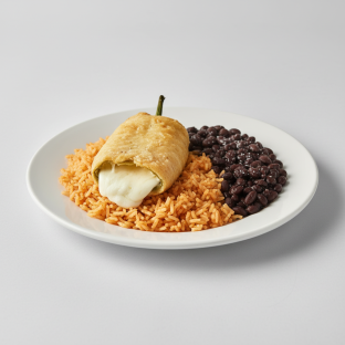 Chile Relleno with Spanish Rice and Black Beans Chile Relleno with Spanish Rice and Black Beans