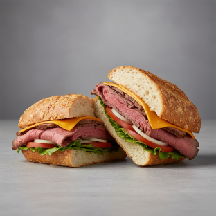 Roast Beef and Cheddar Sandwich