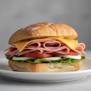 Smoked Ham and Cheddar Sandwich