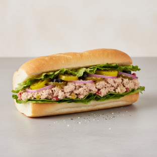 Regular Albacore Tuna Sub on White Bread (No Tomatoes)