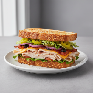 Regular Clubhouse Melt on Parmesan Bread (No Tomatoes)