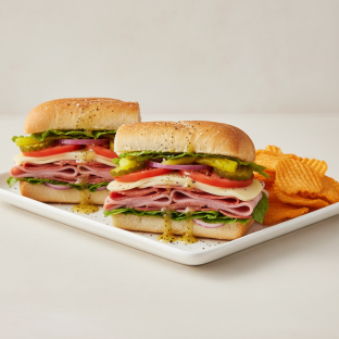 Italian Sub on White Bread with Harvest Cheddar Sun Chips