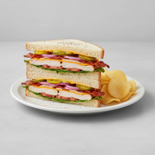 Clubhouse Melt on White Bread with Lay's Classic Potato Chips