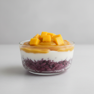 Mango Sticky Rice Coconut Pudding