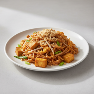 {NO FISH SAUCE} Pad Thai Noodle with Fried Tofu