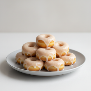 Mini Vanilla Glazed Doughnuts Mini Vanilla Glazed Doughnuts