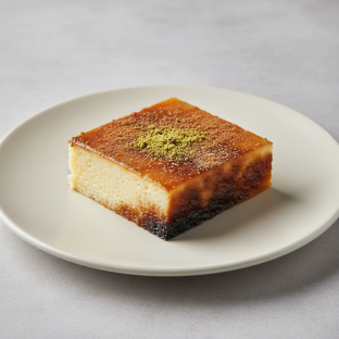 Flan (Kazan Dibi) with Pistachio and Cinnamon