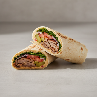 Dairy-Free Lamb and Beef Doner Wrap Dairy-Free Lamb and Beef Doner Wrap