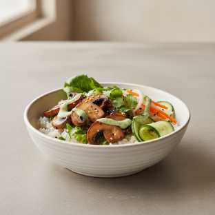 Gluten-Free Vegan Portobello Rice Bowl