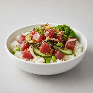 Regular Hawaiian Ahi over White Rice Regular Hawaiian Ahi over White Rice