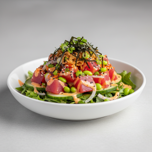 Regular Spicy Ahi over Salad Regular Spicy Ahi over Salad