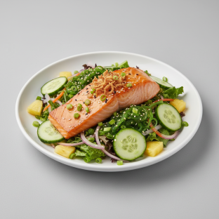 Regular Yuzu Ponzu Salmon over Salad Regular Yuzu Ponzu Salmon over Salad
