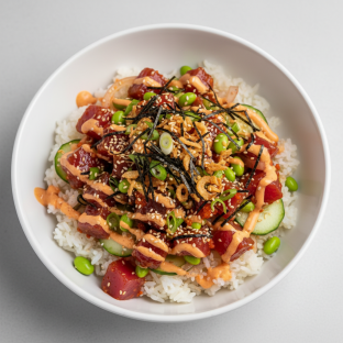 Large Spicy Ahi over White Rice Large Spicy Ahi over White Rice