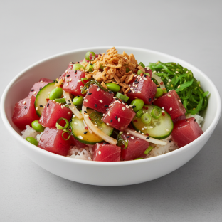 Large Hawaiian Ahi over White Rice Large Hawaiian Ahi over White Rice