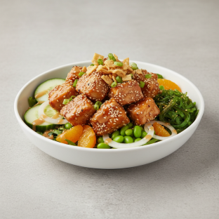 Large Sweet Sesame Chicken over Salad Large Sweet Sesame Chicken over Salad