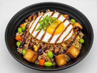Sauteed Tofu Japanese Teriyaki Fried Rice