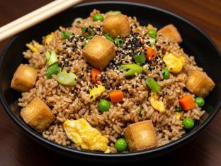 Sauteed Tofu Sesame Fried Rice