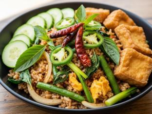 Fried Tofu Thai Basil Fried Rice