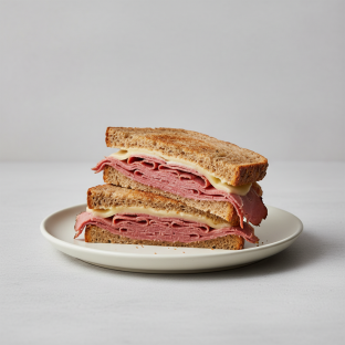 Pastrami & Swiss Sandwich on Gluten Free Bread